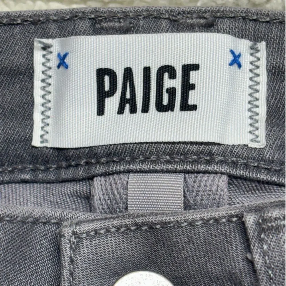 Paige Womens Jeans 24 Gray Manhattan Boot Cut High Rise Denim Stretch Casual